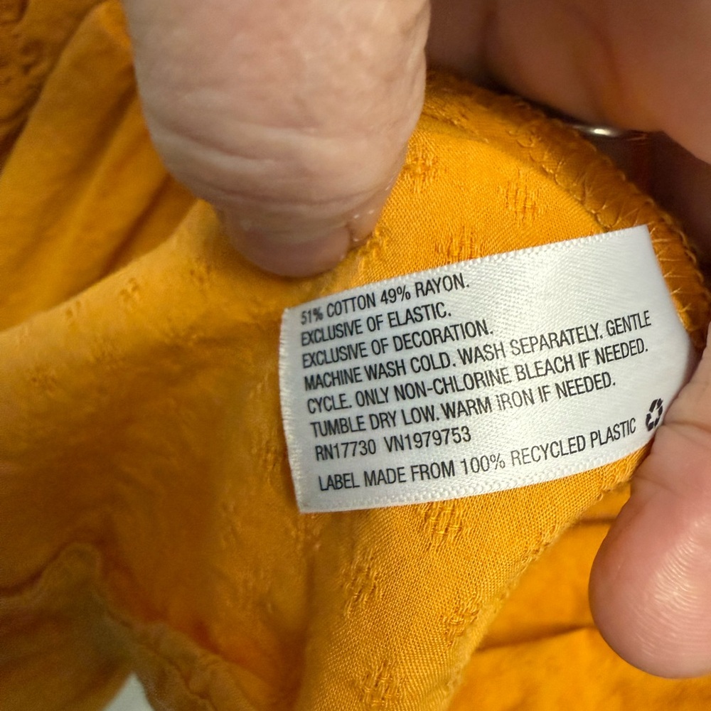 Universal Thread Saffron Yellow Textured Eyelet F… - image 6